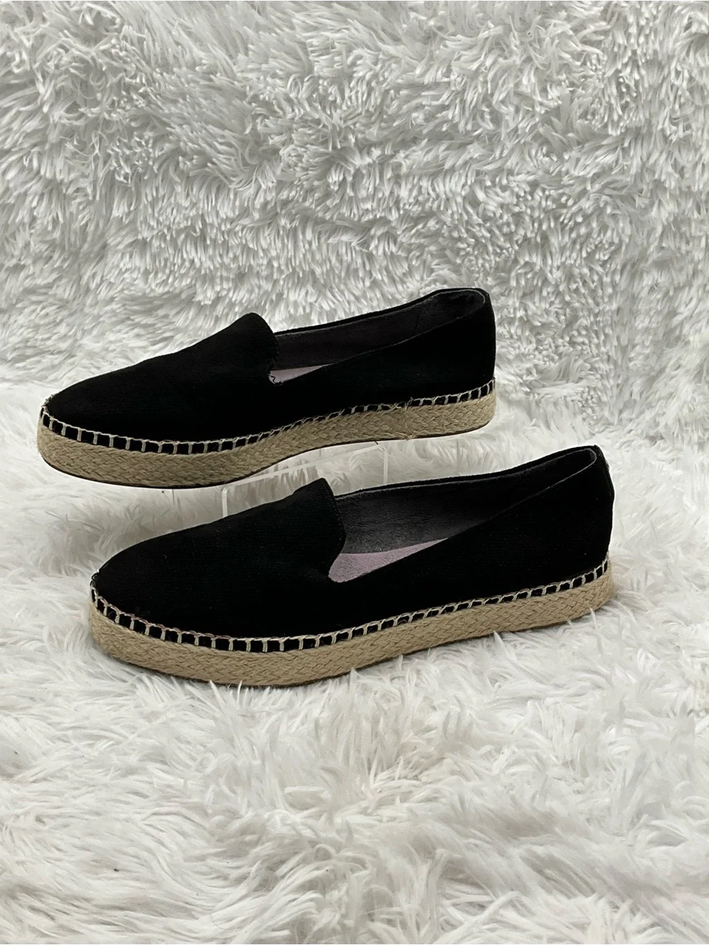 Dr. Scholl's Loafers Size 8.5 Black Espadrille Slip-On Loafers Comfort Flots